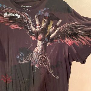 Monarchy vintage Men black T-shirt size XXXL